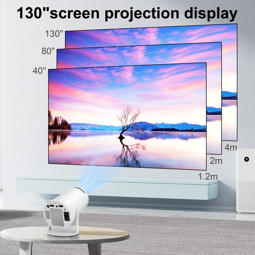 Mini Projector 4K Android 11 BT5.0 1080P 1280 x 720P Home Cinema Outdoor Portable Projetor