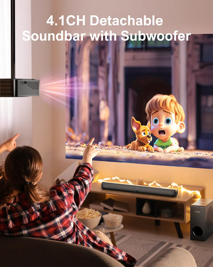 ULTIMEA 200W 4.1ch Soundbar with Subwoofer,2-in-1 Detachable Bluetooth 5.3 Soundbar for Smart TV,Home Theater Bluetooth Speakers