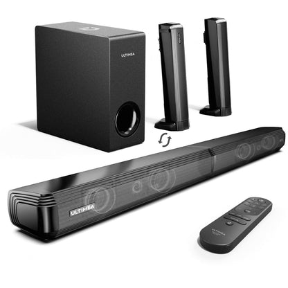 ULTIMEA 200W 4.1ch Soundbar with Subwoofer,2-in-1 Detachable Bluetooth 5.3 Soundbar for Smart TV,Home Theater Bluetooth Speakers